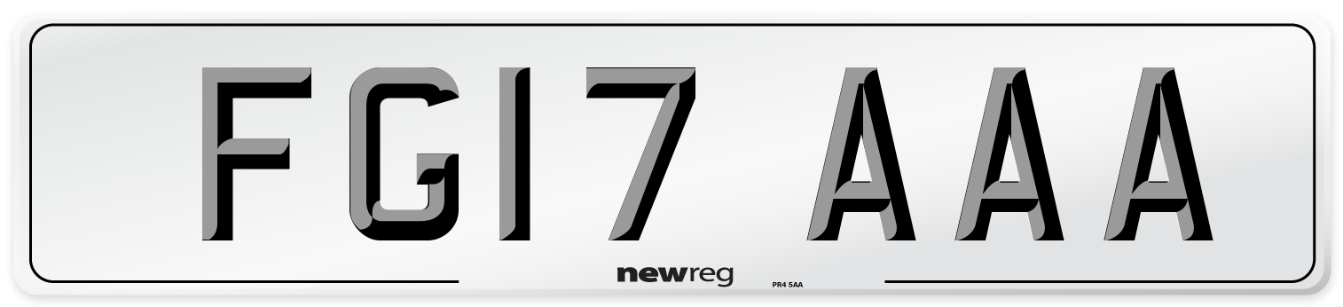FG17 AAA Number Plate from New Reg